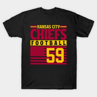 Kansas City Chiefs 1959 American Flag Football T-Shirt